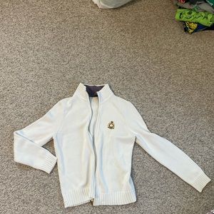 Vintage White Knit Ralph Lauren Zip Up
